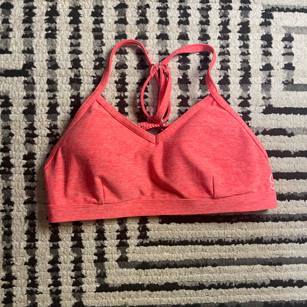 Bombshell Sportswear braid back sports bra in coral size XL